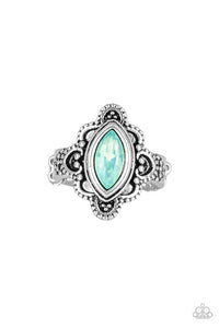 Glass Half-COLORFUL - Green Ring - Paparazzi