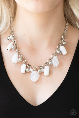 Grand Canyon Grotto - White Necklace - Paparazzi