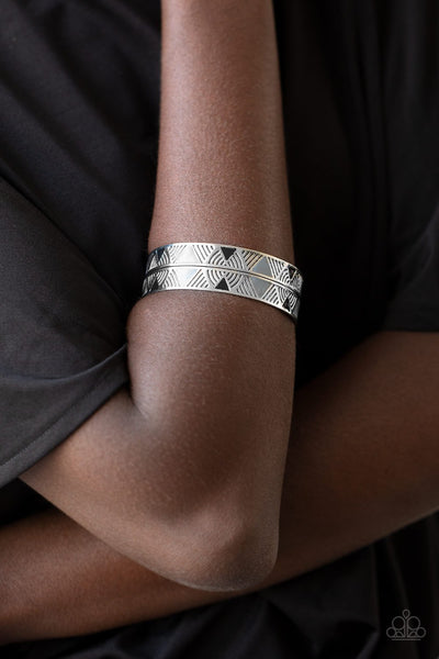 Hidden Glyphs - Silver Bracelet - Paparazzi