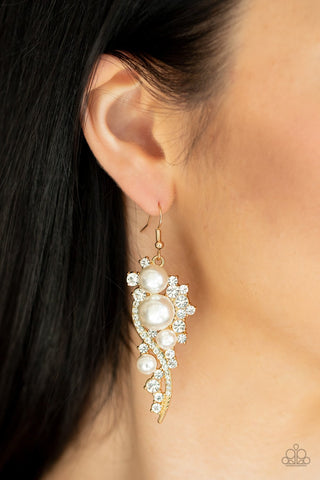 High-End Elegance - Gold Earring - Paparazzi
