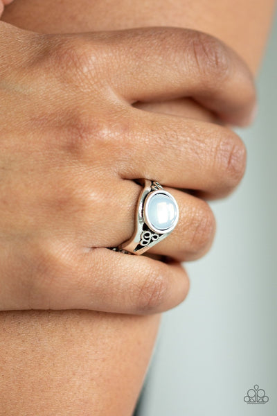 It Just Goes To GLOW - White Ring - Paparazzi