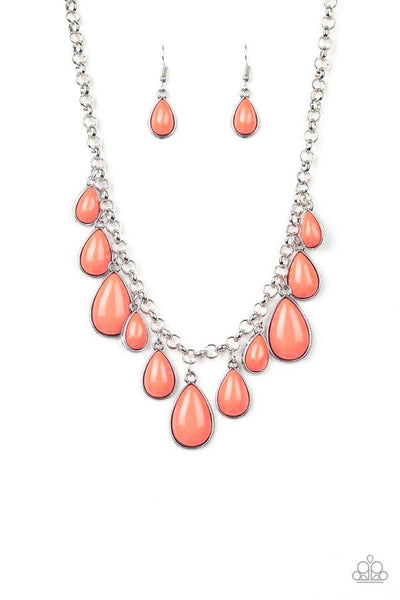 Jaw-Dropping Diva - Orange Necklace - Paparazzi