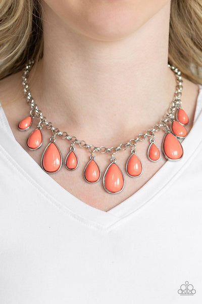 Jaw-Dropping Diva - Orange Necklace - Paparazzi