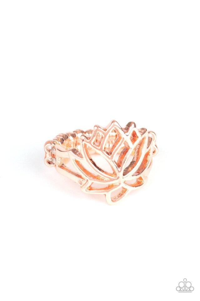Lotus Lover - Copper Ring - Paparazzi