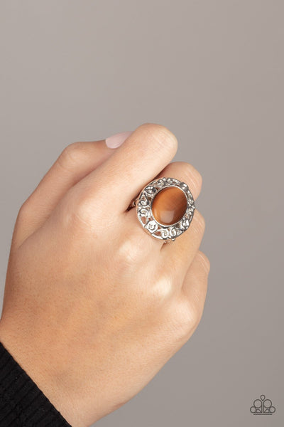 Moonlit Marigold - Brown Ring - Paparazzi