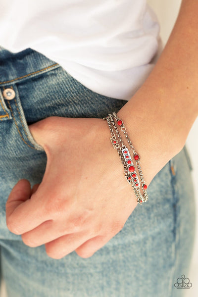 No Means NOMAD - Red Bracelet - Paparazzi