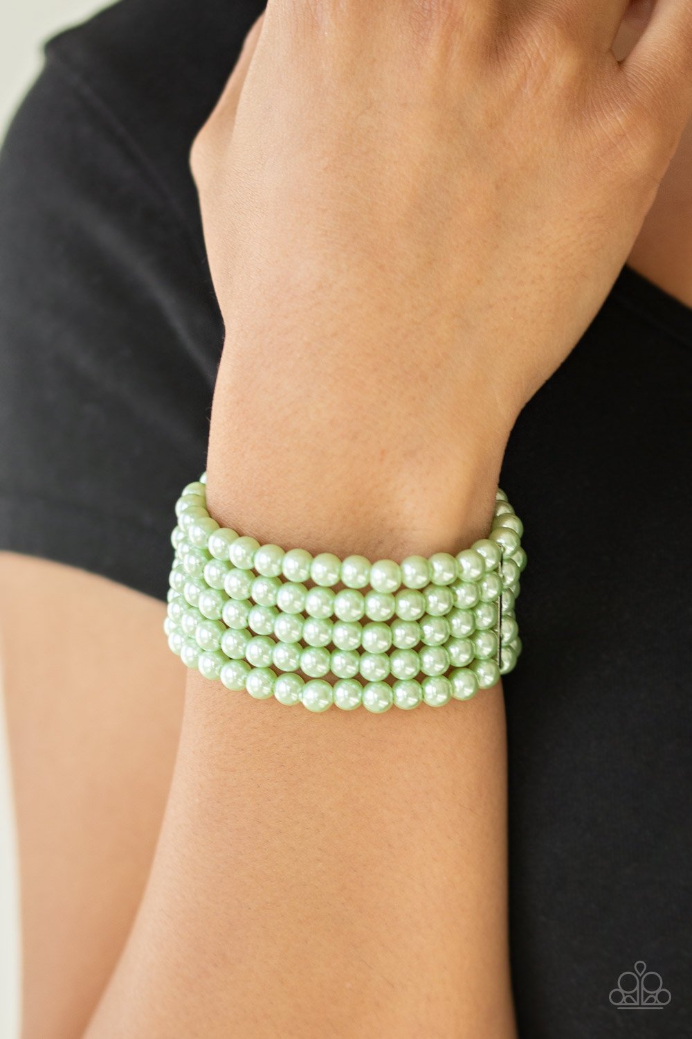 Pearl Bliss - Green Bracelet - Paparazzi