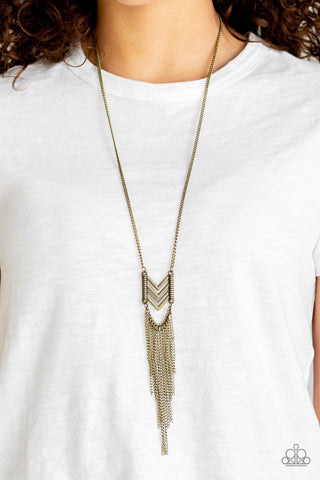 Point Taken - Brass Necklace - Paparazzi