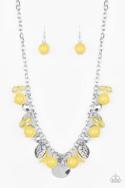 Prismatic Sheen - Yellow Necklace - Paparazzi