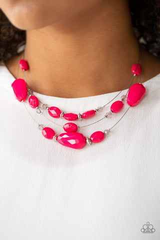 Radiant Reflections - Pink - Necklace - Paparazzi