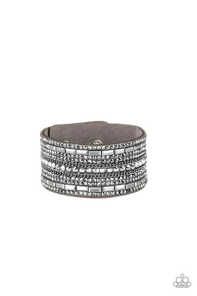 Rebel Radiance - Silver Bracelet - Wrap - Paparazzi