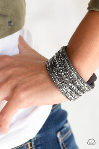 Rebel Radiance - Silver Bracelet - Wrap - Paparazzi