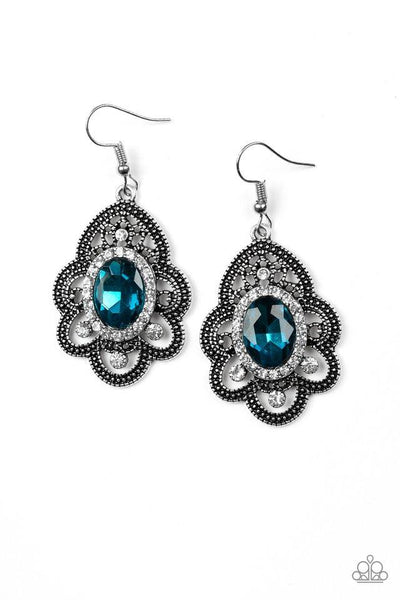 Reign Supreme - Blue Earring - Paparazzi