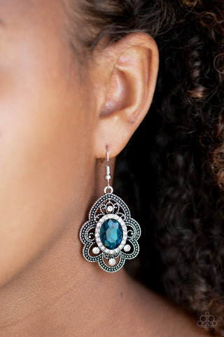 Reign Supreme - Blue Earring - Paparazzi