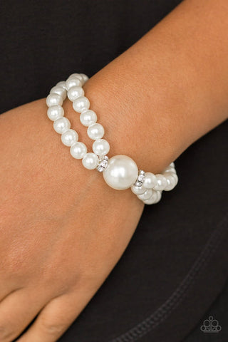 Romantic Redux - White Bracelet - Paparazzi