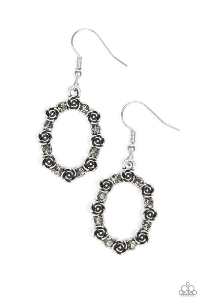 Rosy Royal - Silver Earring - Paparazzi