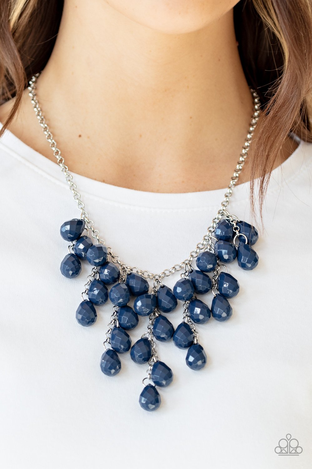 Serenely Scattered - Blue Necklace - Paparazzi