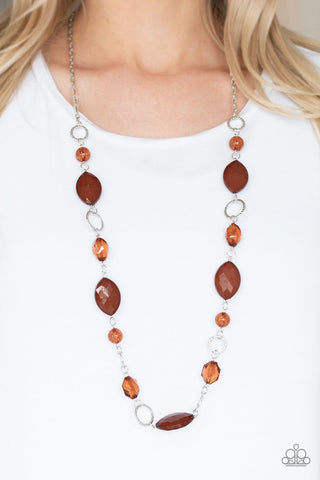 Shimmer Simmer - Brown Necklace - Paparazzi