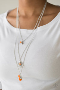 Soar With The Eagles - Orange Necklace - Paparazzi