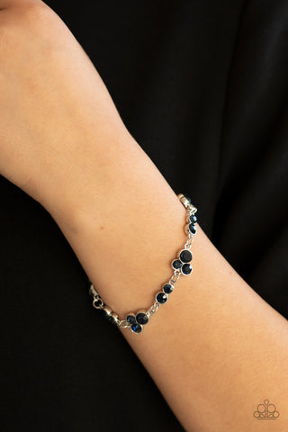Social GLISTENING - Blue Bracelet - Paparazzi