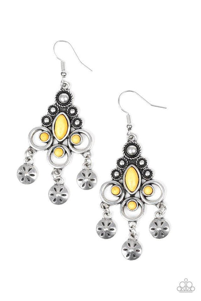 Southern Expressions - Yellow Earring - Paparazzi