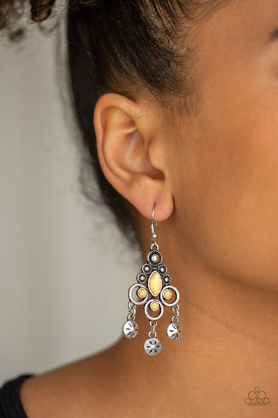 Southern Expressions - Yellow Earring - Paparazzi