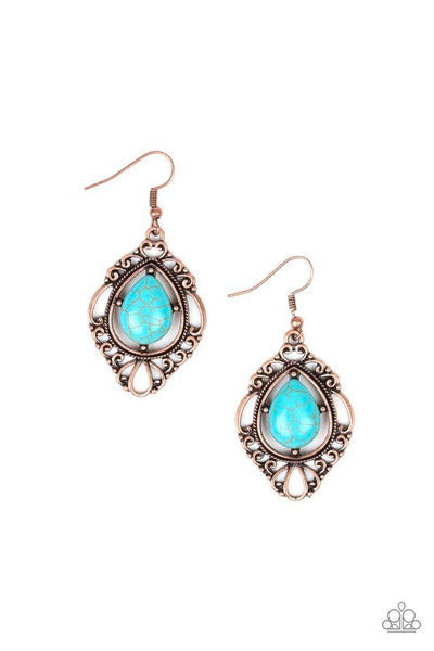 Southern Fairytale - Copper Earring - Paparazzi