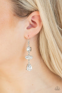 Starlet Twinkle - White Earring - Paparazzi