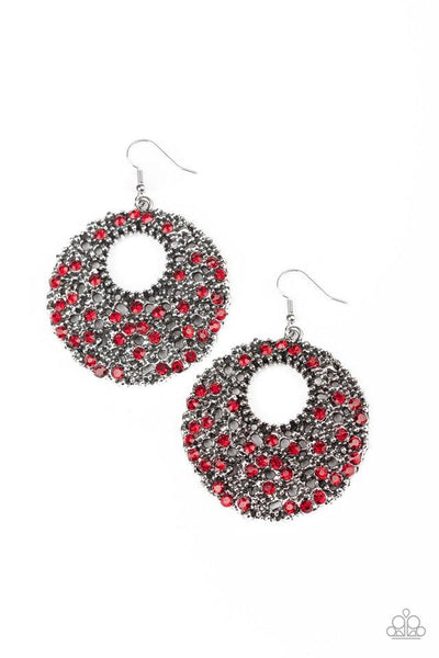 Starry Showcase - Red Earring - Paparazzi