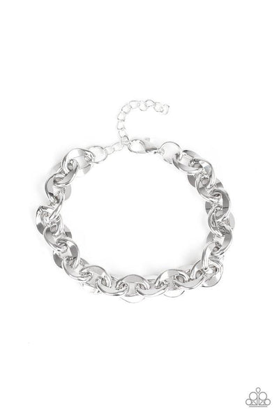 Step It Up - Silver Bracelet - Mens - Paparazzi