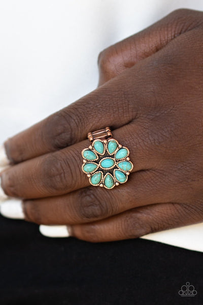 Stone Gardenia - Copper Ring - Paparazzi