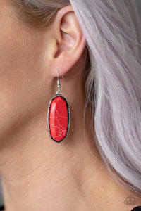 Stone Quest - Red Earring- Paparazzi