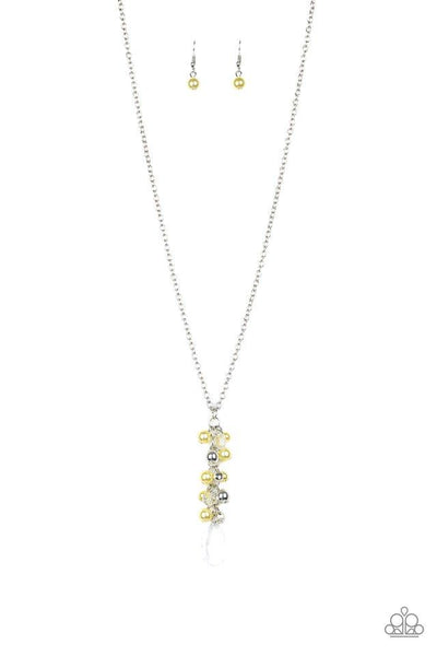 Teardrop Serenity - Yellow Necklace - Paparazzi