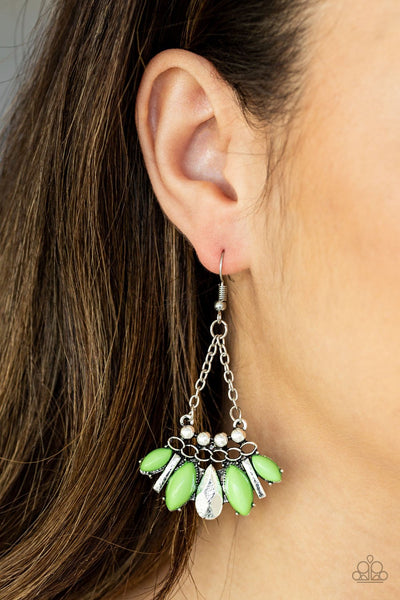 Terra Tribe - Green Earring - Paparazzi