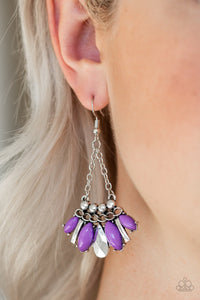 Terra Tribe - Purple Earring - Paparazzi