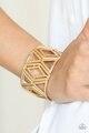 Textile Tango - Gold Bracelet - Paparazzi