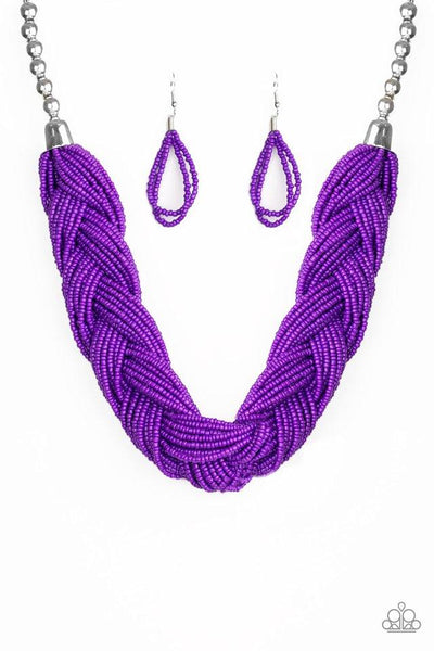 The Great Outback - Purple Necklace - Seed Bead - Paparazzi