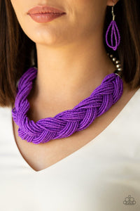 The Great Outback - Purple Necklace - Seed Bead - Paparazzi