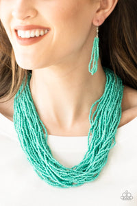 The Show Must CONGO On! - Blue Necklace - Seed Bead - Paparazzi