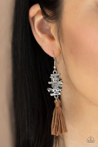 Tiki Tassel - Brown Earring - Paparazi