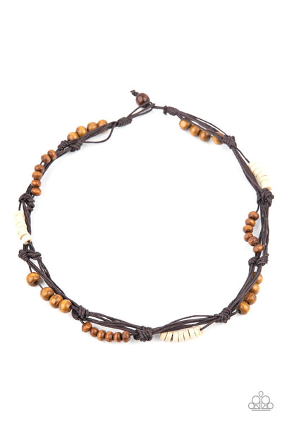 Tiki Tour - Brown Necklace - Urban - Paparazzi