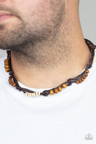 Tiki Tour - Brown Necklace - Urban - Paparazzi