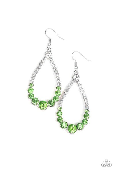 Token Twinkle - Green Earring - Paparazzi