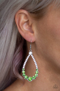 Token Twinkle - Green Earring - Paparazzi