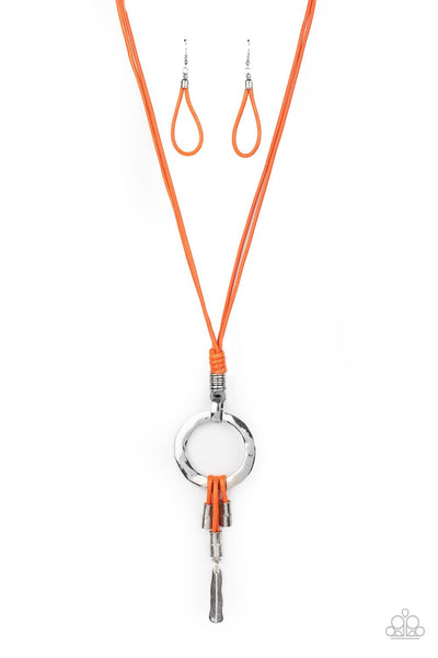 Tranquil Artisan - Orange Necklace - Paparazzi