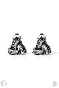 Twirling Twinkle - Black Earring - Clip-on Paparazzi