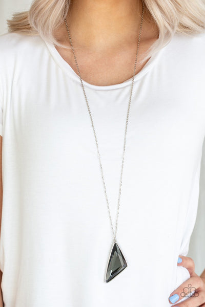 Ultra Sharp - Silver Necklace - Paparazzi