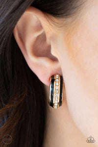 WEALTHY Living - Gold Earring - Clip on - Paparazzi