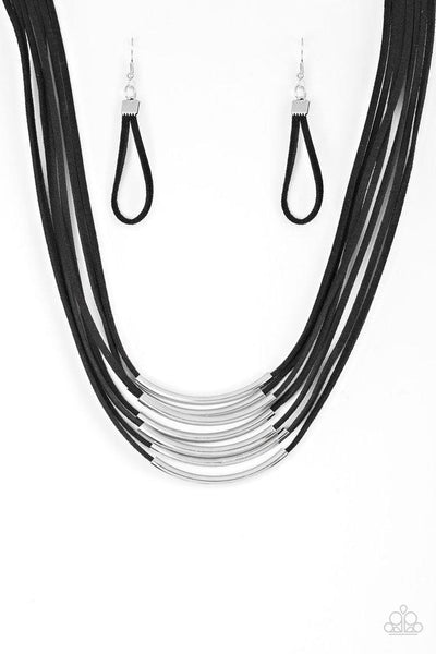 Walk The WALKABOUT - Black Suede Necklace - Paparazzi