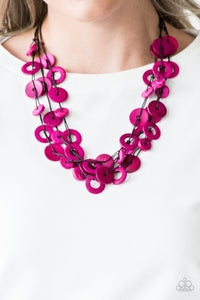 Wonderfully Walla Walla - Pink Necklace - Wood - Paparazzi